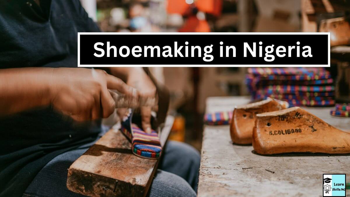 Image of an African using hands to work on a shoe