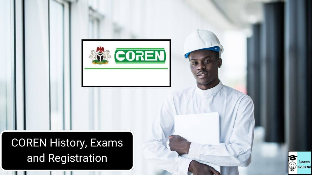 Image of a young engineer near the COREN logo