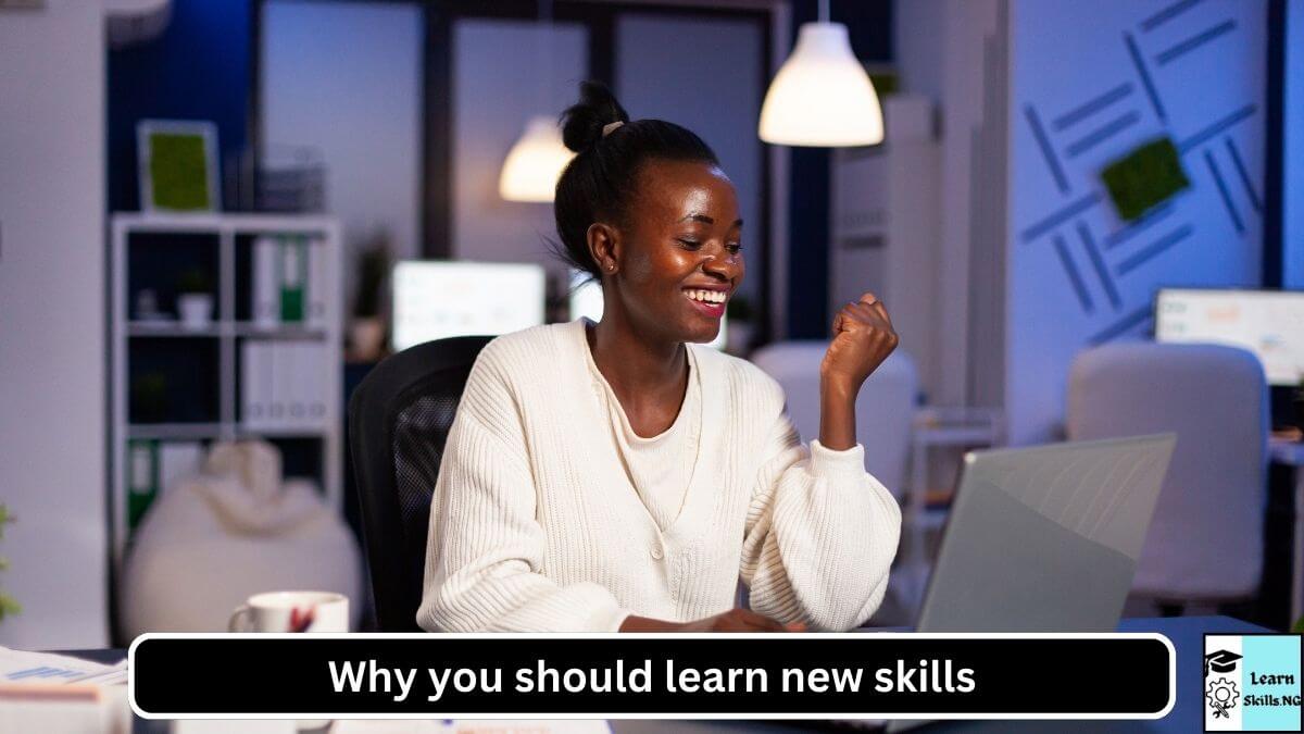 image of a young lady learning something with her laptop