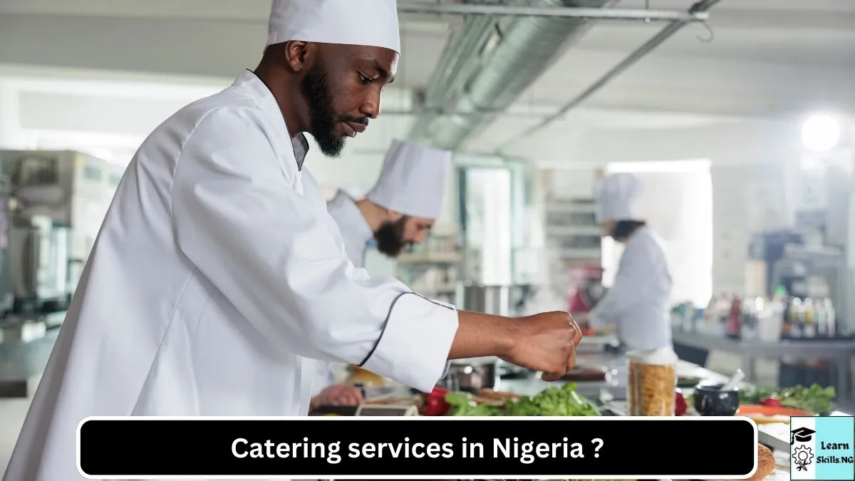 Image of a caterer preparing food